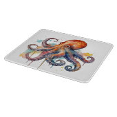Ocean Whimsy: farbiger Oktopus Schneidebrett (Ecke)
