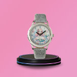 Ocean Whimsy Mermaid Watch Armbanduhr<br><div class="desc">Let time swim by in style with the "Ocean Whimsy Mermaid Watch." This unique wristwatch, perfect for sea lovers, brings a touch of underwater magic to your wrist. Featuring the same adorable mermaid surrounded by marine elements, it serves as both a practical timekeeping tool and an enchanting adornment. Personalize it...</div>
