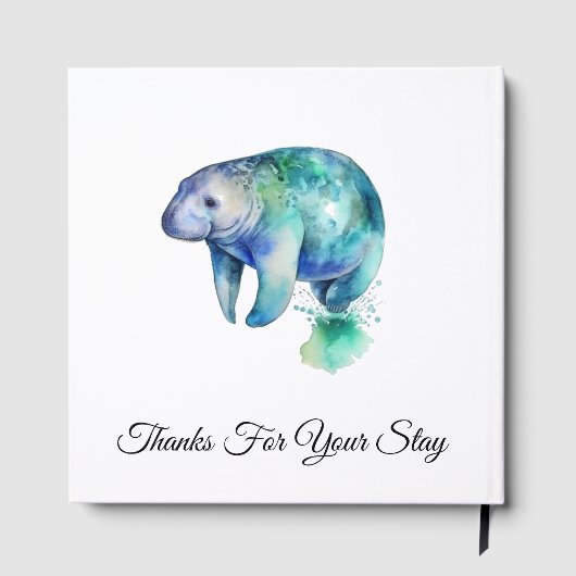 Ocean Whisper Manatee, custom Gästebuch (Rückseite)