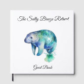 Ocean Whisper Manatee, custom Gästebuch (Vorderseite)