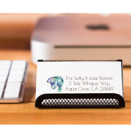 Ocean Whisper Manatee, custom Visitenkarte