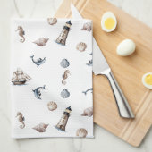 Ocean Whispers! Geschirrtuch (Viertel Falte)