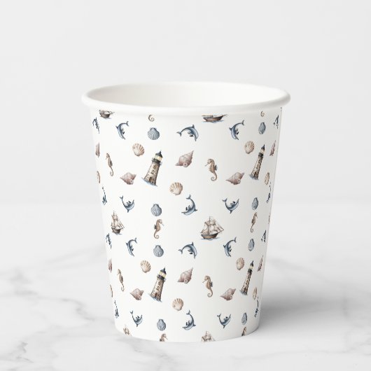 Ocean Whispers! Pappbecher (Rückseite)