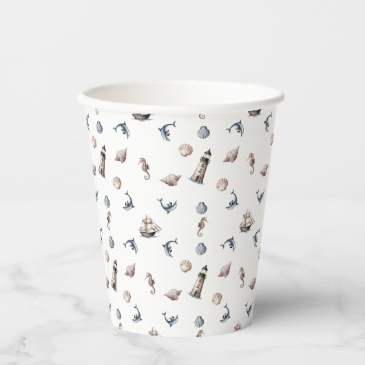 Ocean Whispers! Pappbecher (Vorderseite)