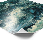 Ocean Whitecaps Malerei Fotodruck (Ecke)