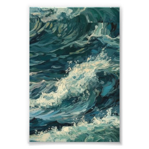 Ocean Whitecaps Malerei Fotodruck
