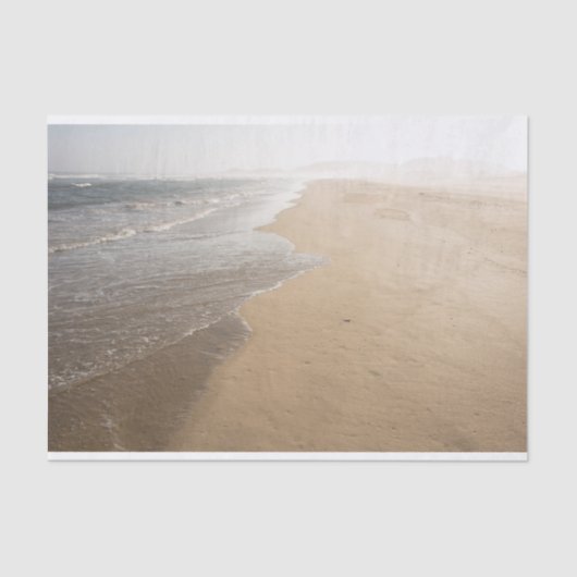 Ocean Whitewash auf Beach Tissue Paper Seidenpapier (Vorderseite)