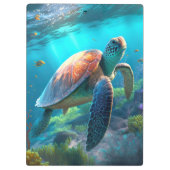 Ocean Wildlife Clipboard mit Sea Turtle Image Klemmbrett (Rückseite)