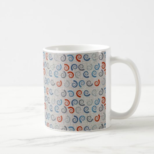 Ocean Wirbel Linen Look Kaffeetasse (Rechts)
