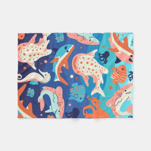 Ocean Wonders Fleecedecke (Vorderseite (Horizontal))