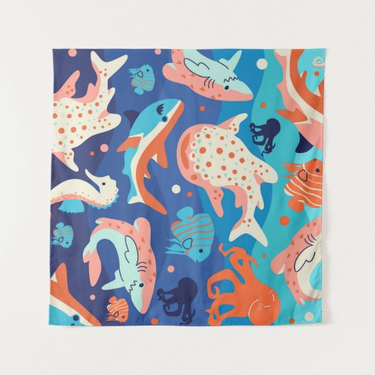 Ocean Wonders Wandteppich (Vorderseite (Horizontal))