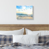 Ocean Wrapped Canvas Leinwanddruck (Insitu (Schlafzimmer))