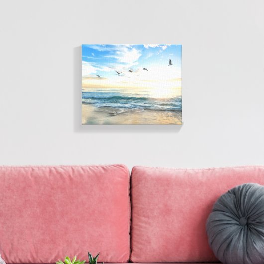 Ocean Wrapped Canvas Leinwanddruck (Insitu (Wohnzimmer))