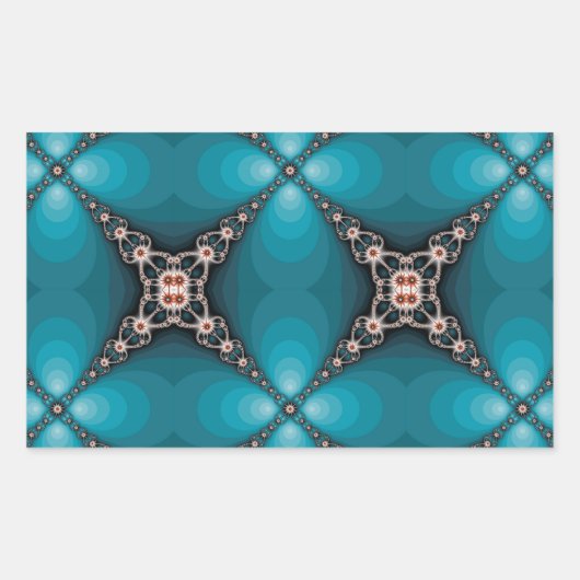 Ocean X Fraktal Design Rechteckiger Aufkleber (Vorderseite)