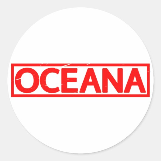Oceana-Briefmarke Runder Aufkleber (Vorderseite)