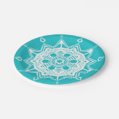 Oceana Mandala Pappteller (Schrägansicht)