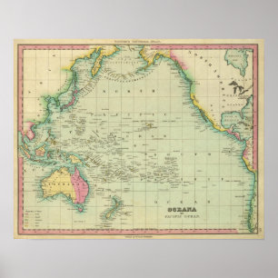 Oceana oder Pazifischer Ozean Poster