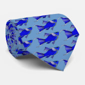 OceanBlue Fisch-deckte mit Ziegeln Krawatte (Gerollt)