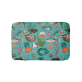 Oceania Colorful Fishes on Turquoise Background Badematte (Vorderseite)