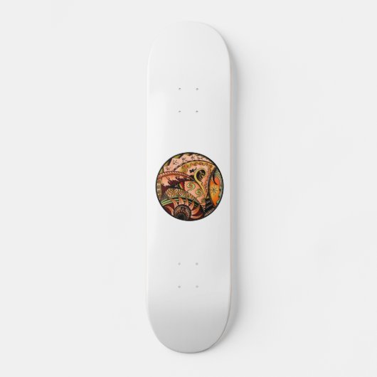 Oceania Wood Tattoo Skateboard (Vorderseite)
