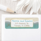 Oceanic Beach Ocean Shore Rücksendeadressen-Aufkle (Insitu)