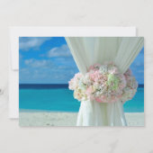Oceanic Beach Themed Foto Wedites Einladung (Rückseite)