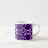 Oceanic Bloom: Lila Wave Harmony / Stilvolle Kunst Espressotasse (Rechts)