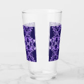 Oceanic Bloom: Lila Wave Harmony / Stilvolle Kunst Glas (Links)