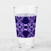 Oceanic Bloom: Lila Wave Harmony / Stilvolle Kunst Glas (Vorderseite)