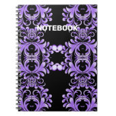 Oceanic Bloom: Lila Wave Harmony / Stilvolle Kunst Notizblock (Vorderseite)
