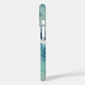 Oceanic Blue Abstrakt iPhone Case (Rückseite / Links)