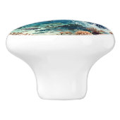 Oceanic Blue Whale Watercolor Coastal Art Keramikknauf (Seitenansicht)