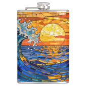 Oceanic Coastal Ocean Waves Sunset   Flachmann (Vorderseite)