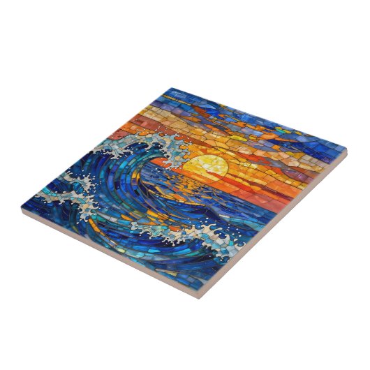 Oceanic Coastal Ocean Waves Sunset   Fliese (Seite)