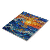 Oceanic Coastal Ocean Waves Sunset Fliese (Seite)