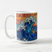 Oceanic Coastal Ocean Waves Sunset Kaffeetasse (Links)