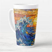 Oceanic Coastal Ocean Waves Sunset Milchtasse (Linke Ecke)