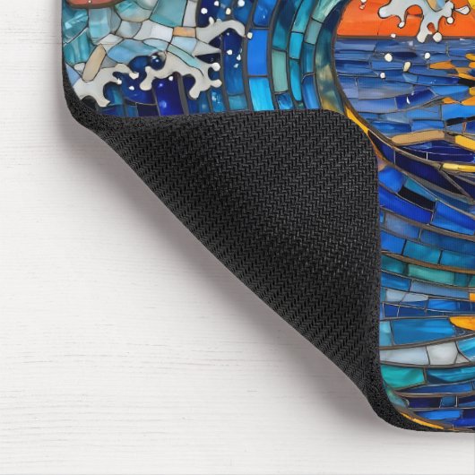 Oceanic Coastal Ocean Waves Sunset Mousepad (Ecke)