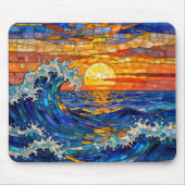 Oceanic Coastal Ocean Waves Sunset Mousepad (Vorne)