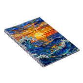 Oceanic Coastal Ocean Waves Sunset Notizblock (Rechte Seite)
