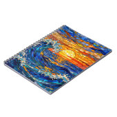 Oceanic Coastal Ocean Waves Sunset Notizblock (Linke Seite)