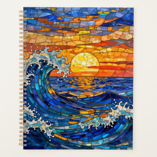 Oceanic Coastal Ocean Waves Sunset Planer (Vorderseite)
