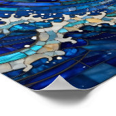 Oceanic Coastal Ocean Waves Sunset   Poster (Ecke)