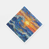 Oceanic Coastal Ocean Waves Sunset   Serviette (Ecke)