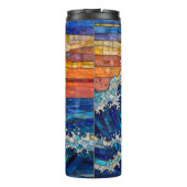 Oceanic Coastal Ocean Waves Sunset Thermosbecher (Rückseite)