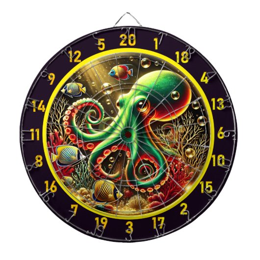 Oceanic Dream Octopus Dartboard Dartscheibe (vorne)