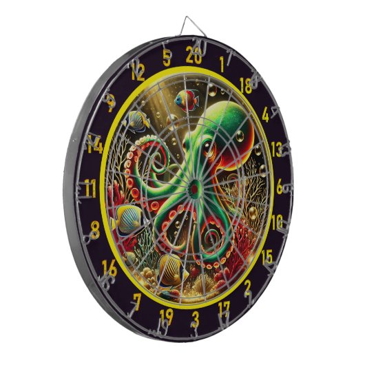 Oceanic Dream Octopus Dartboard Dartscheibe (Vorderseite Links)