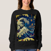 Oceanic Elegance: Nami The Great Wave Sweatshirt (Vorderseite)