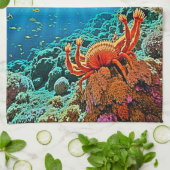 Oceanic Light Ray Fantasy Design Geschirrtuch (Gefaltet)
