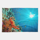 Oceanic Light Ray Fantasy Design Geschirrtuch (Horizontal)